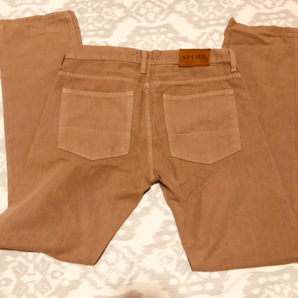 Blue & Cream Spurr By Simon Men’s Chino Pants - Picture 4 of 8